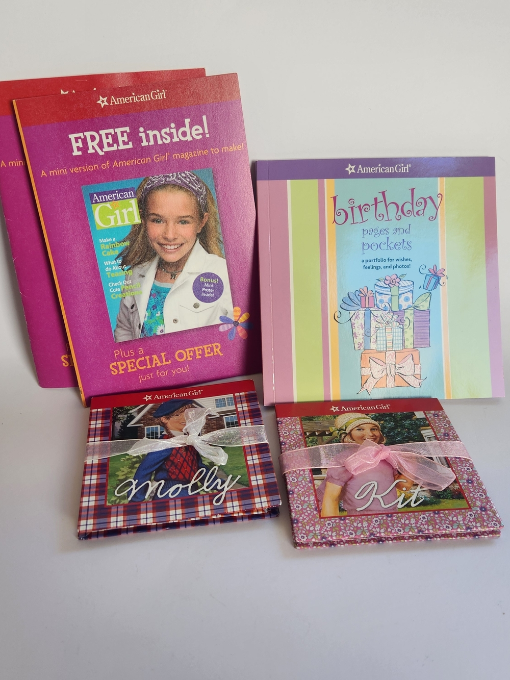 NWT American Girl Activity Book Lot, Paper Dolls, Pages & Pockets